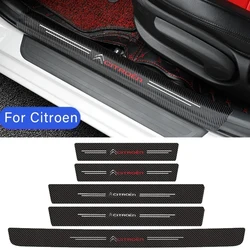 Car Door Sill Protector Decal Threshold Sticker Non-slip Mat for Citroen C5 C3 C4 Picasso Sega Elysee Berlingo Xsara XR Aircross