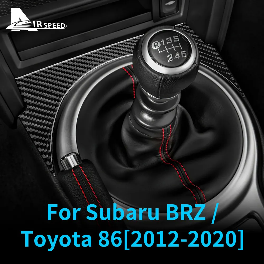 Sticker For Toyota GT86 Subaru BRZ 2012-2020 Car Gear Shift Panel Cover Protector Interior Trim Real Carbon Fiber Accessories image 2