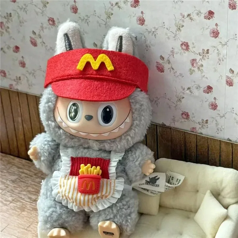 ملابس العمل الزي الملابس ل Labubu دمية صغيرة الوجبات السريعة البطاطس المقلية الهامبرغر موضة ساحة القهوة تأثيري الملابس والاكسسوارات #4