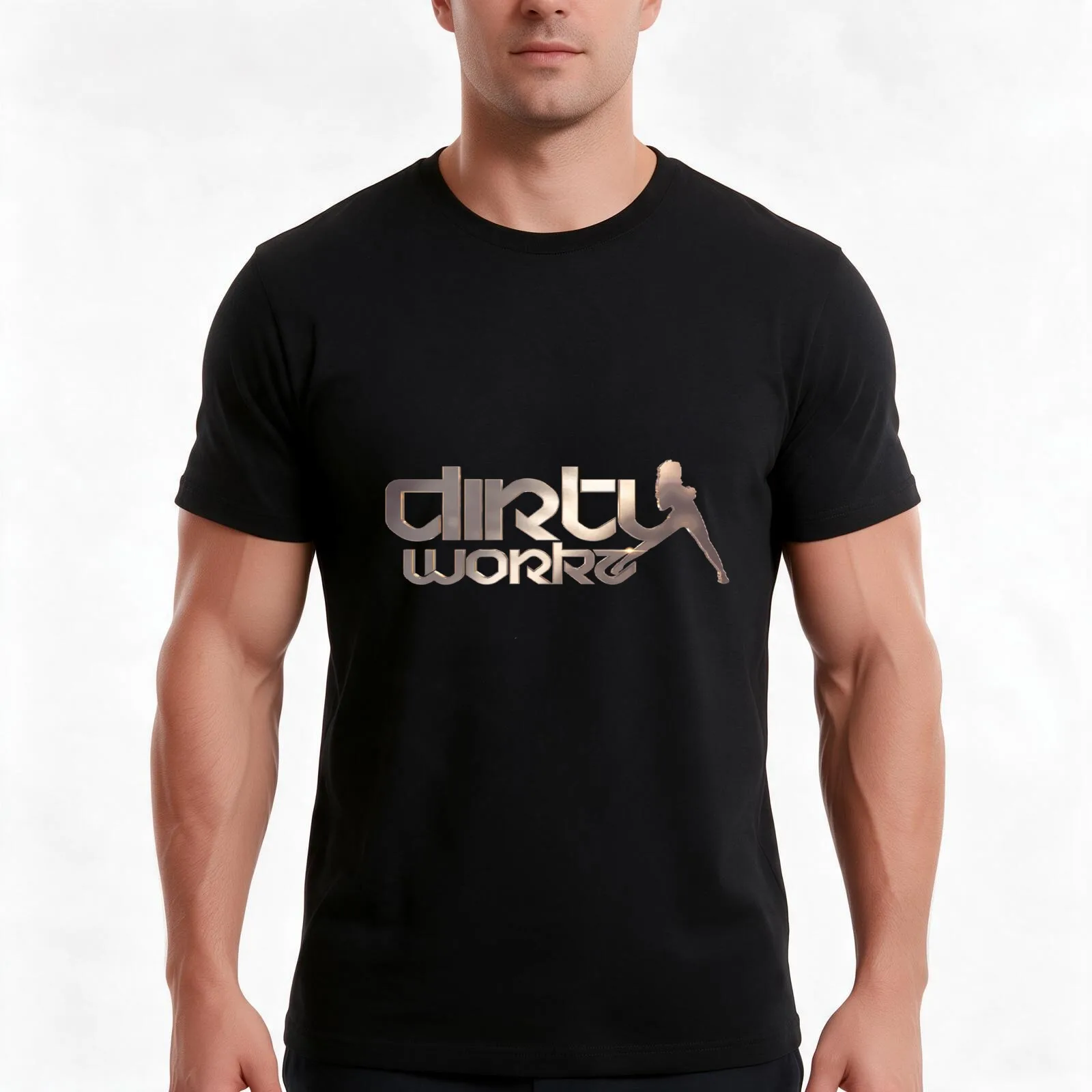 Dirty Workz T-Shirt Summer Casual Cotton Tee Oversized Streetwear Tops Vintage Graphic Print Loose Fit Short Sleeve