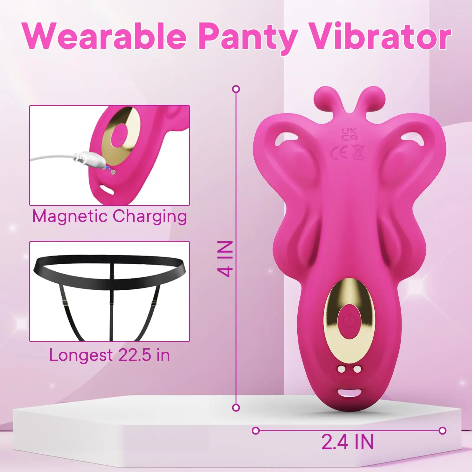 APP-Steuerung, Schmetterlingsvibrator, Höschenvibratoren mit 9 Vibrationsmodi, Klitoris-Stimulator, weibliche Masturbation, Sexspielzeug für Frauen