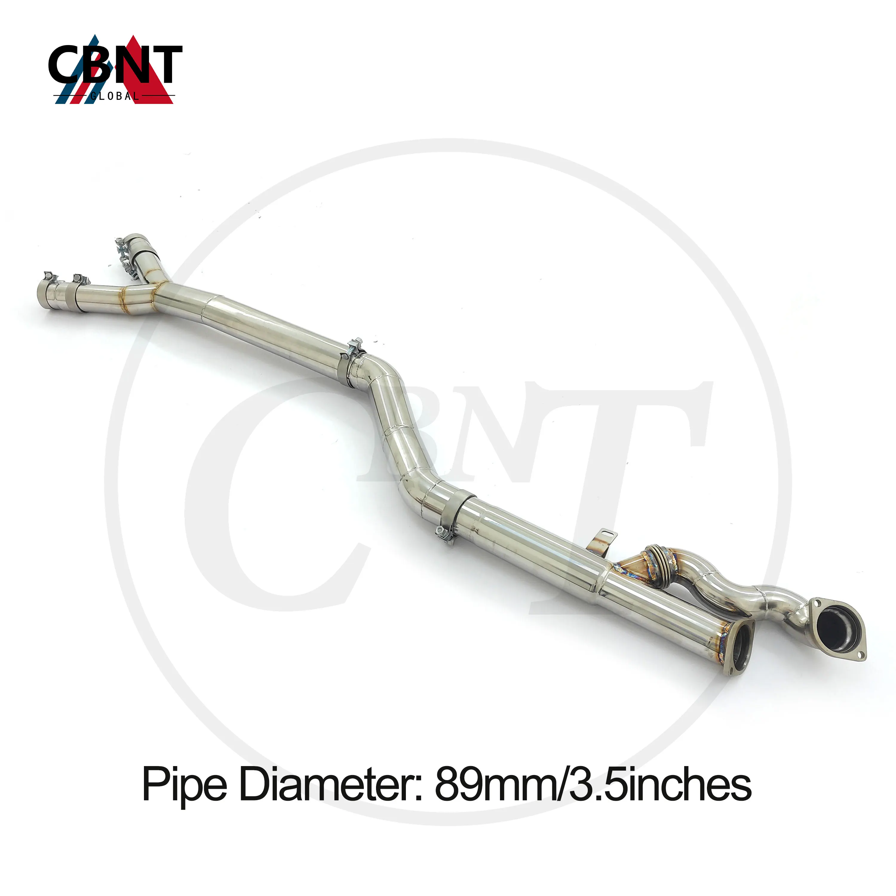 

CBNT 89MM/3.5inches Exhaust Mid Pipe for BMW M3 G80 M4 G82 S58 3.0T High Quality SS304 Exhaust Pipe System Middle-pipe