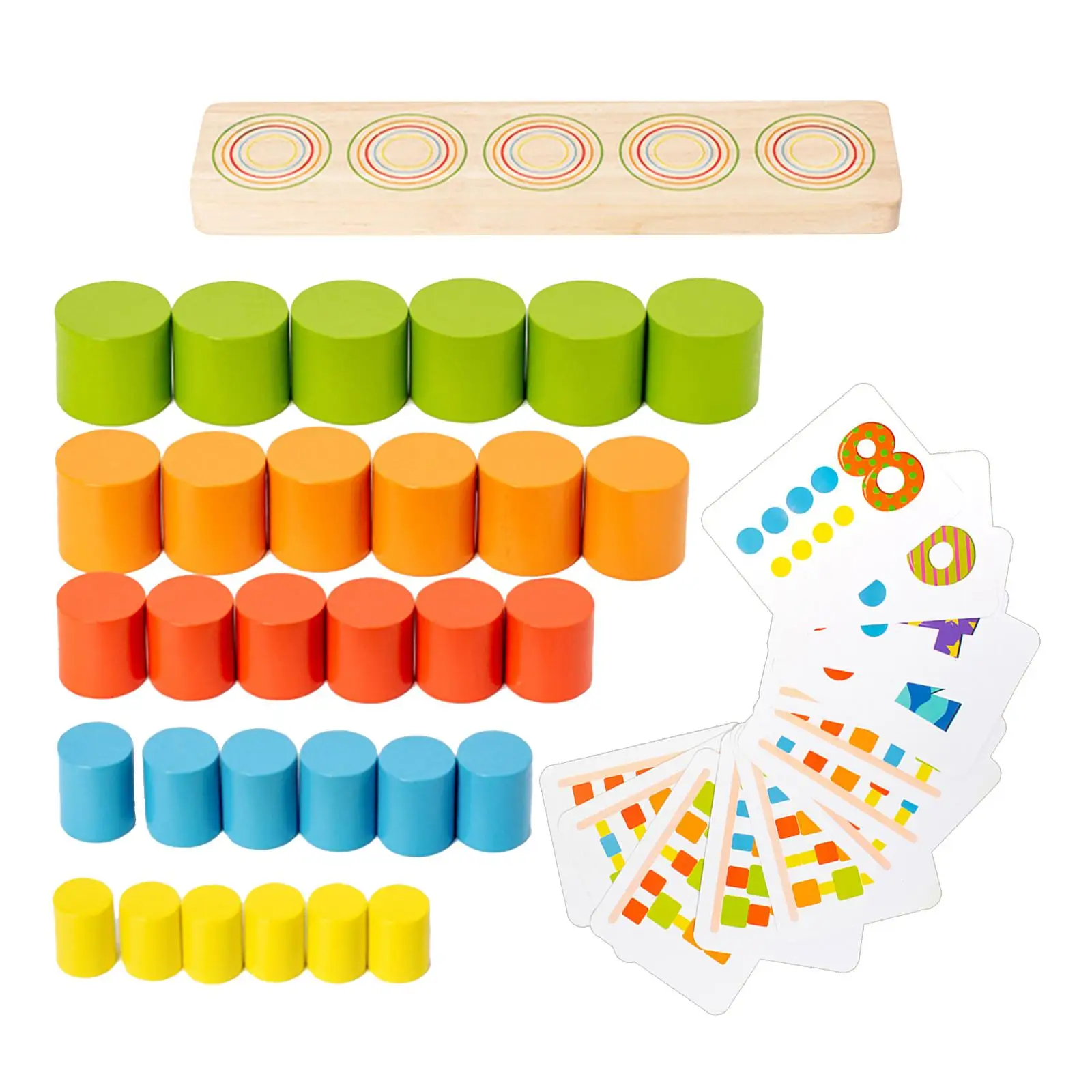 Wooden Stacking Games Birthday Gifts Early Learning Toy for Kids Preschool