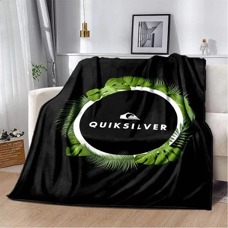 Tavola da surf Quiksilver Logo del marchio flanella morbida coperta calda coperta retrò letto camera da letto soggiorno divano coperta portatile da