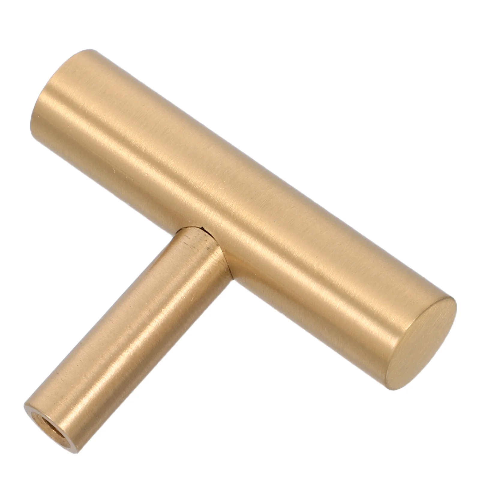 

2pcs Brass Cabinet Handles Solid Brass Drawer Pulls Cylinder Knobs For Kitchen Bathroom Vanity Cupboard Doors Hardware T Bar