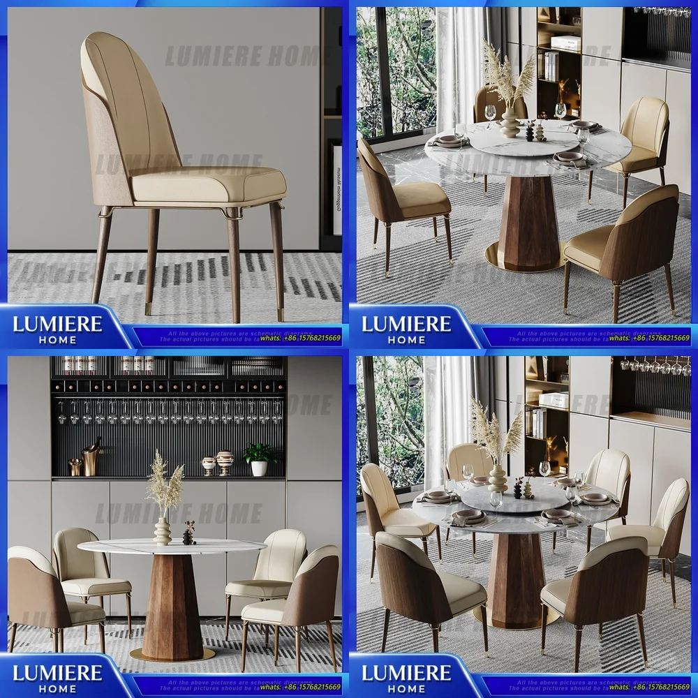 

Modern Luxury Dining Chair for Home Hotel Living Room Kitchen Room Simple Designer Leather Dining Chairs Comfortable Backrest
