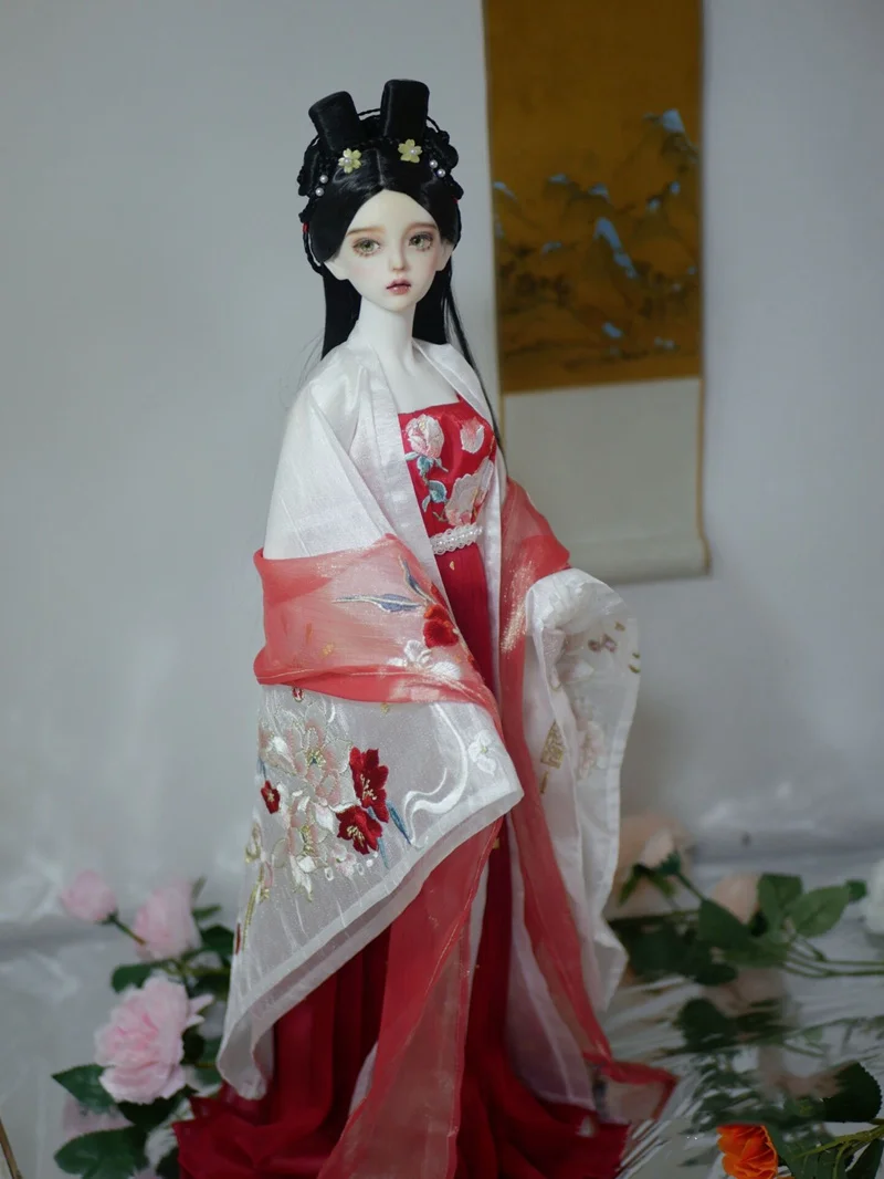 1/4 1/3 Scale BJD Ancient Costume Hanfu Fairy Dress Outfit For BJD/SD MSD SD13 Big Girl EID Women Doll Clothes Accessories A1368