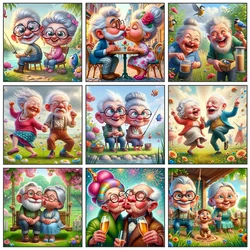 5D DIY Diamond Painting Grandma Grandpa Full Square Round Embroidery Portrait New Arrival Mosaic Rhinestones Home Decor
