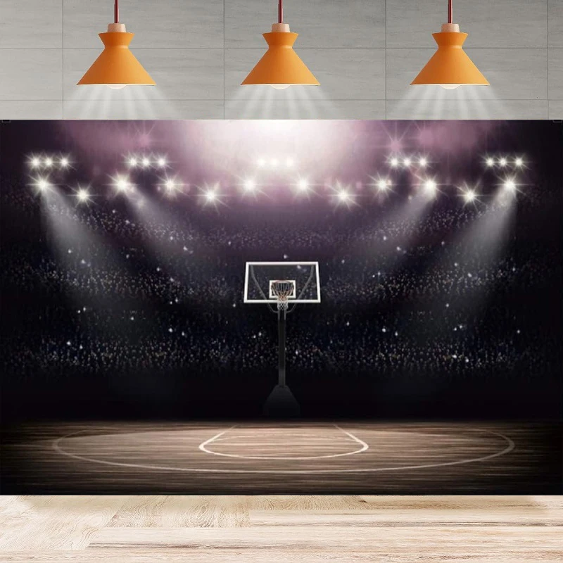 Photography Backdrop For Indoor Basketball Field Stadium Background Sport Arena Game Student Photo Booth Shoot Studio Props