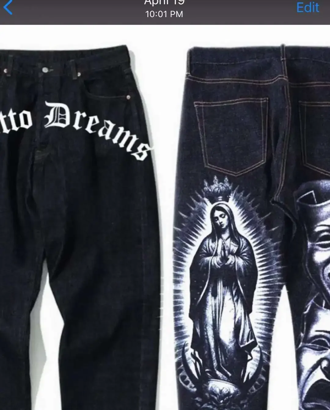 Hip Hop High Street Print Freizeit Jeans hose schöne y2k Vintage Gothic Mode bestickte Bein weites Bein Jeans Männer Kleidung