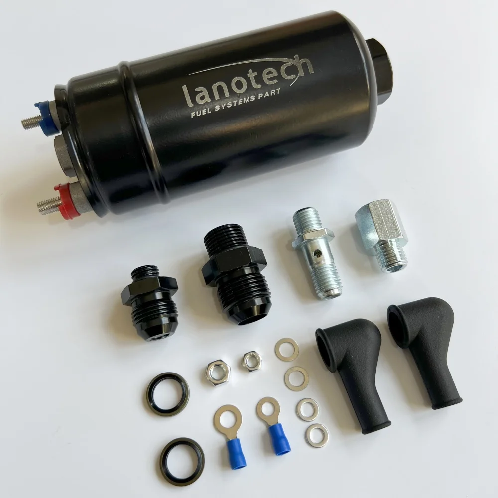 380LPH Inline Externe Kraftstoffpumpe 10AN Einlass + 8AN mit Rückschlagventil Auslass 044 Rückschlagventil 0580254044 Rennwagen-Modifikation – Detail 17
