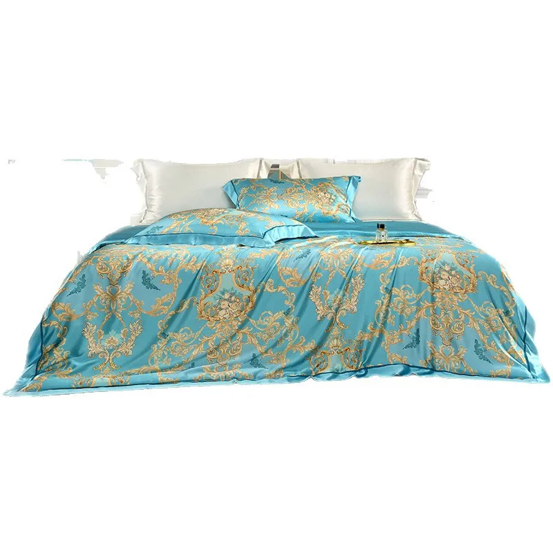 19. Moomi four-piece pure mulberry silk bedding set, dormitory duvet cover, silk bed sheet bed