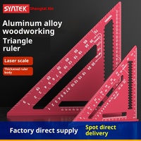 Triangular Ruler High-precision Aluminum Alloy Woodworking Square 90-degree Thickened Industrial Multi-functional Turning Ruler