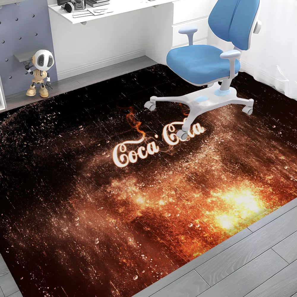 C-COCA-COLA Floor Mat Rectangle Anti-slip Home Soft Badmat Front Door Indoor Outdoor Mat Welcome Doormat