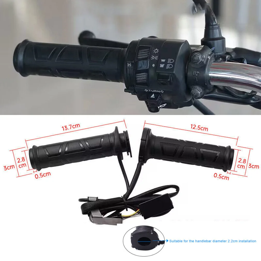 Handlebar Grip Heated - Motorcycle 7/8' 22mm Hand Heated Grips