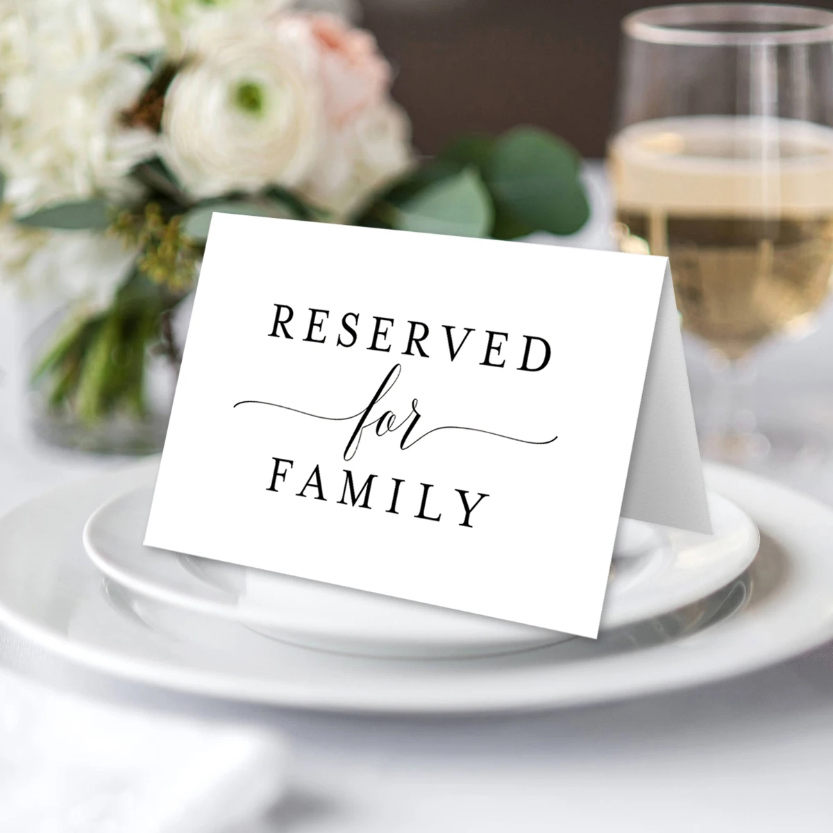 Letreros de mesa para fiesta de boda o celebración, tarjetas de asientos para recepción de boda, color blanco, 10 piezas