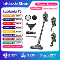 Lubluelu P3 Cordless Vacuum Cleaner 33Kpa Strong Suction 50 Min Runtime Self-Standing for Hard Floor Carpet Pet Hair Removal
