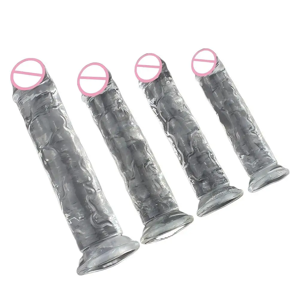 Jelly Dildo 6 sizes Penis Adjustable Strapon Dildo Realistic Sex Toys For Lesbian Women Couples Suction Cup Dildo Pants