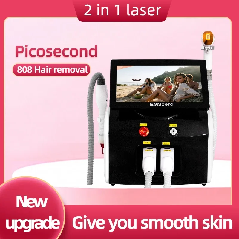 

The latest Upgrade 2 In1 3 Wavelength 808nm Diode Laser Hair Removal Tattoo Removal Peak Picoseconds