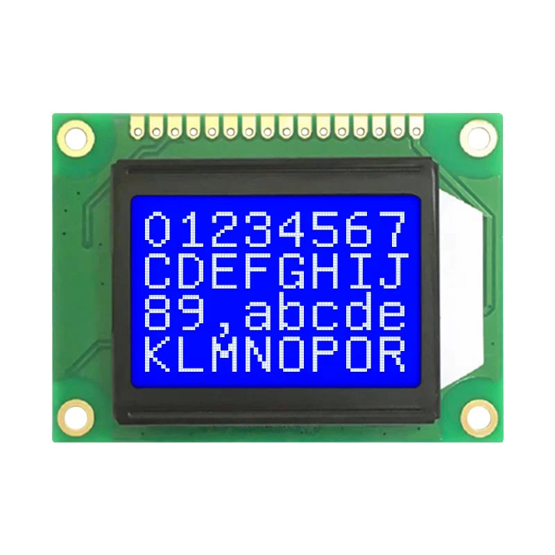 LCD0804A Módulo de exibição LCD azul 8x4 caracteres LCD Backlight, 61.9*44.9mm LCM0804 display AIP31066.5V