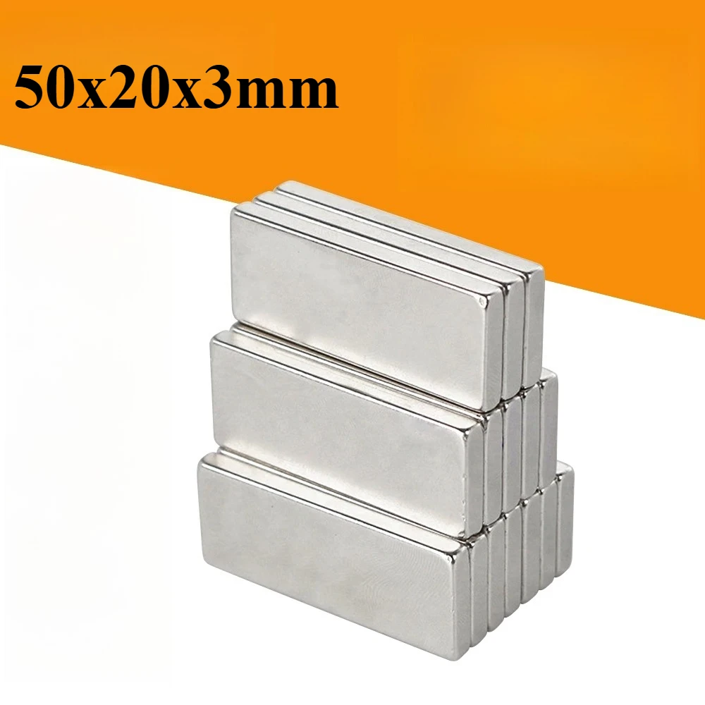 50x20x3mm Quadrate Strong Powerful Magnets Block Magnet 50x20x3 Rare Earth Magnets For Home Refrigerators, Offices DIY 50*20*3