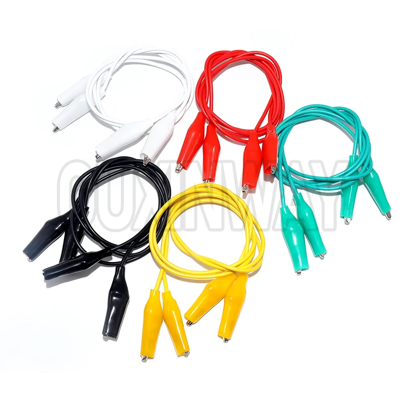 1Set / 10PCS Alligator Clips Electrical DIY Test Leads Alligator Double-ended Crocodile Clips Roach Clip Test Jumper Wire 46CM