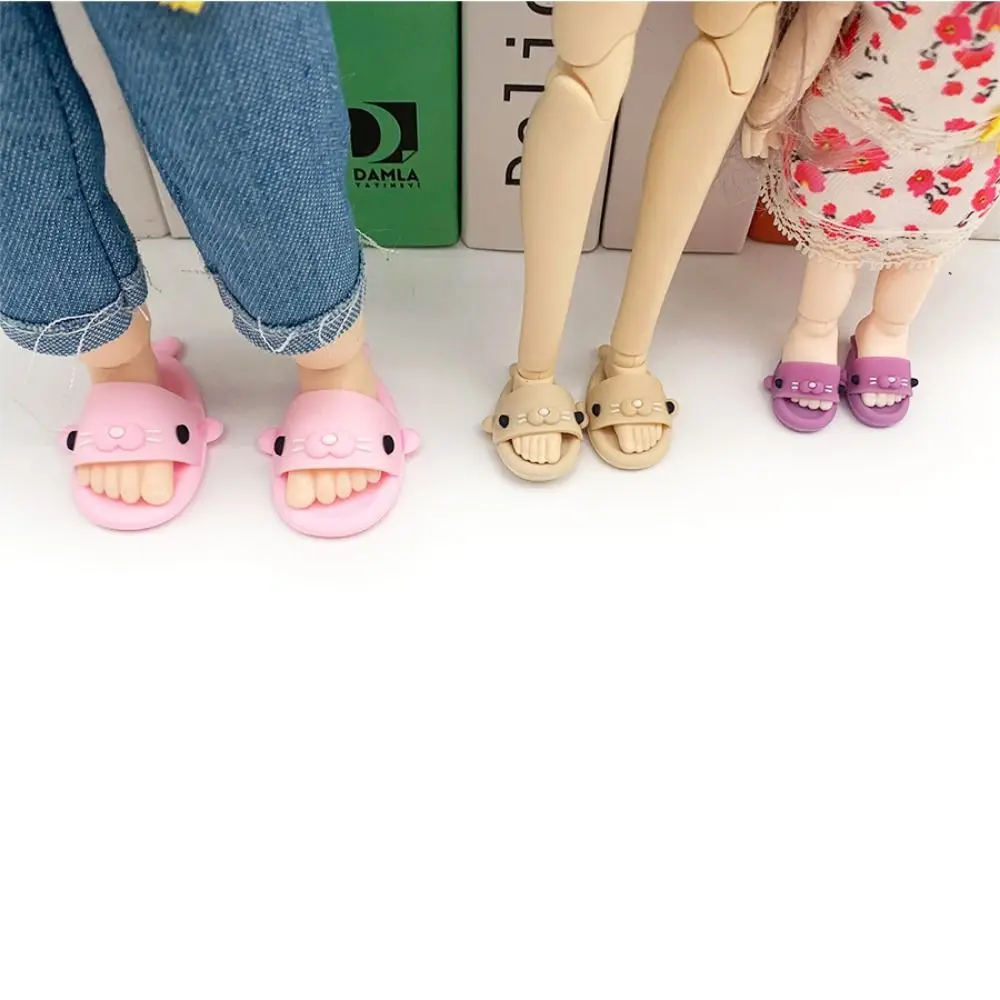 Accessori per bambole Punta tonda Pantofole con sigillo per bambola Forma di sigillo Mini 1/6 Scarpe da bambola BJD Scarpe con sigillo OB11 in plastica carina 1/6BJD