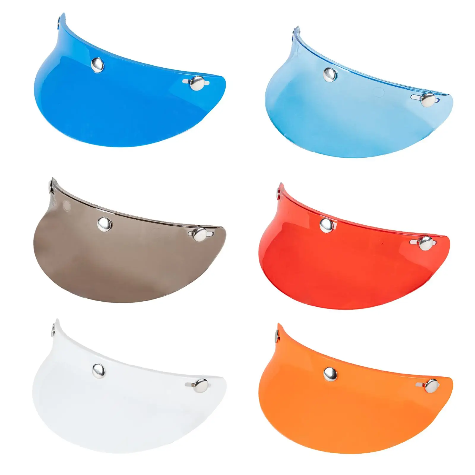 

Universal Vintage 3 Snap Motorcycle Helmet Visor Sunshield Protector Shields