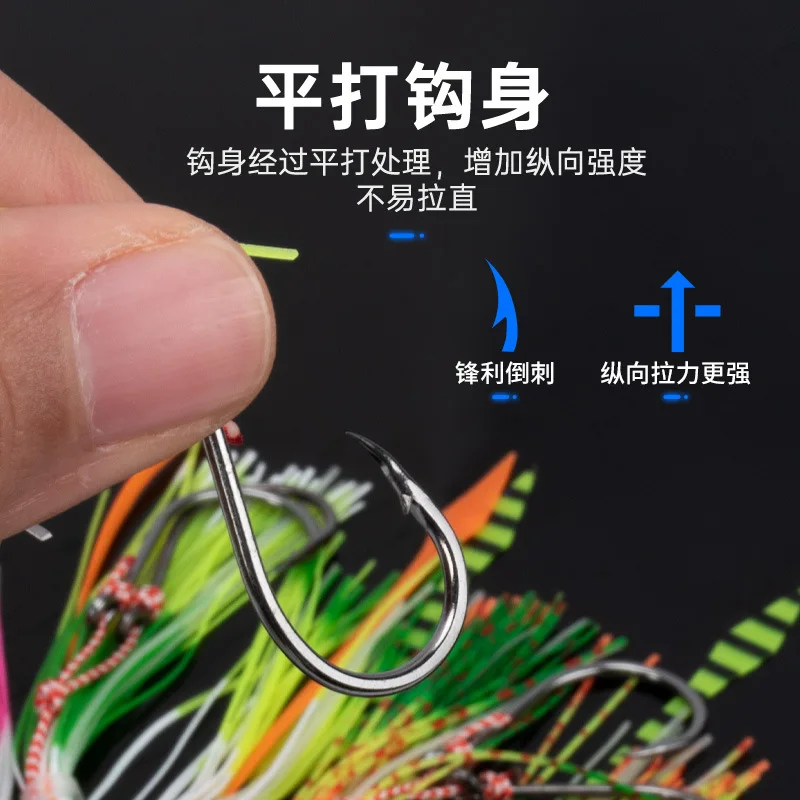 바다Yolo 바다낚시 리본 미끼 14cm 4.5g 야광 더블 훅 실리콘 실크 미끼 낚시 부품