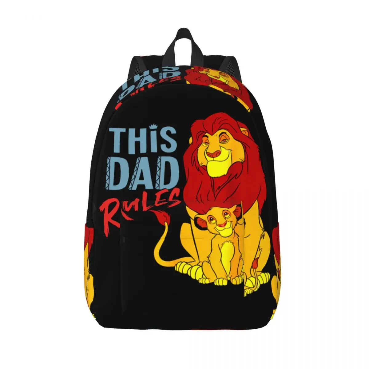 

The Lion King Characters 90s Cartoon Backpack for Men Women Casual Student Work Daypack Laptop Computer Canvas Bags Outdoor