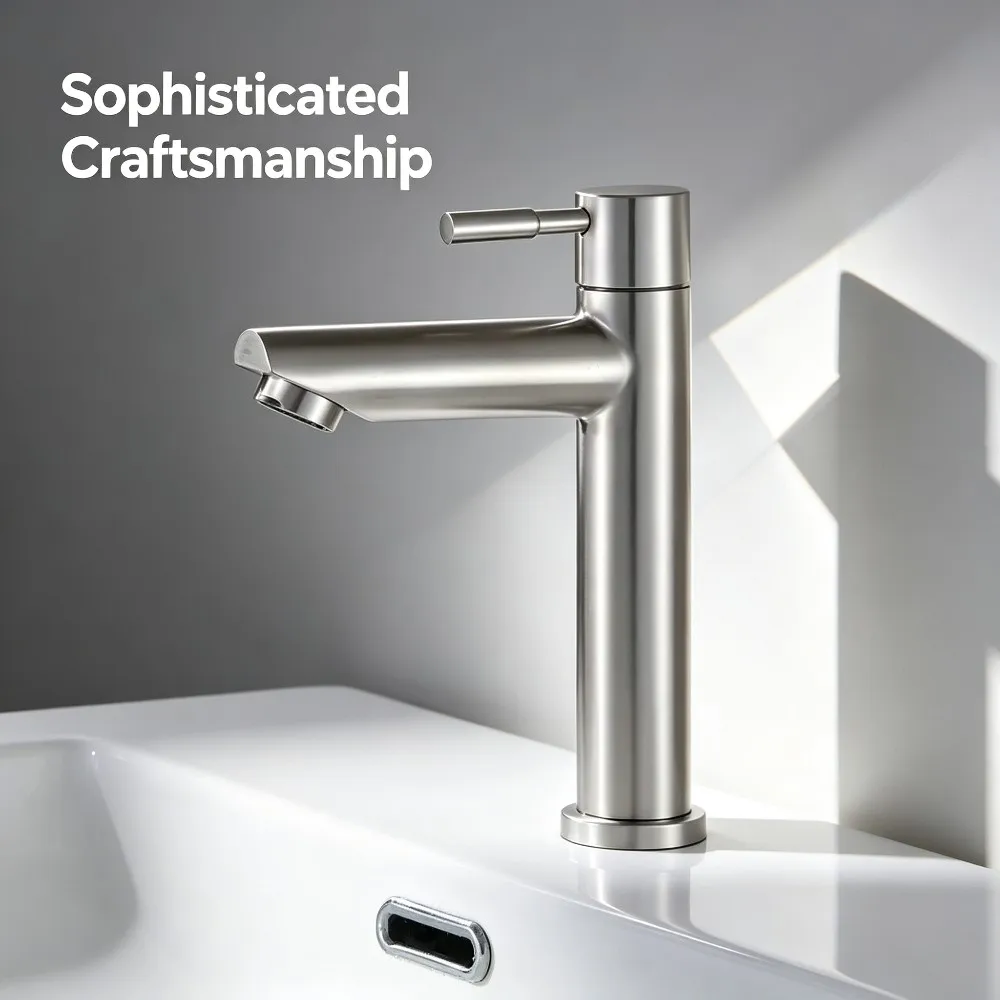 

1 pc high-quality basin single cold water faucet, high-end bathroom sink accessory faucet, durable and beautiful
