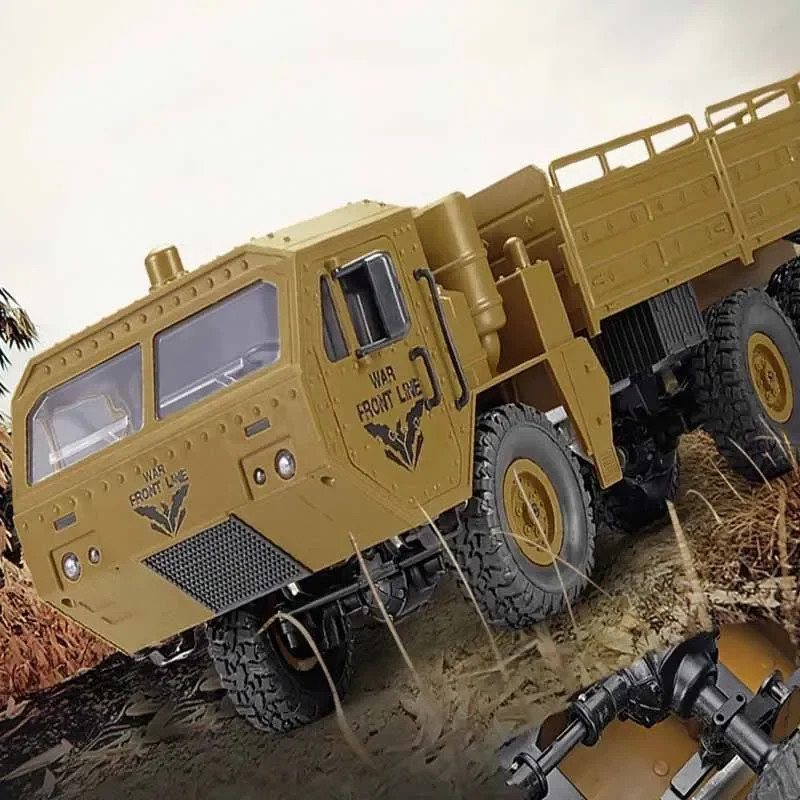 JJRC Explosion Simulation Thaad Six-wheeled Military Truck Model Children\'s Outdoor Off-road Toy Gift Remote Control Car Gift