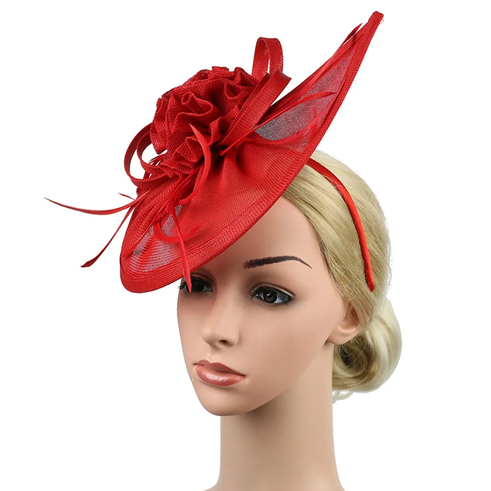 

Fashion Retro Fascinator Headband for Women Net Veil Top Hat Hair Accessory Wedding Bridal Bridesmaid Fancy Dress Concert
