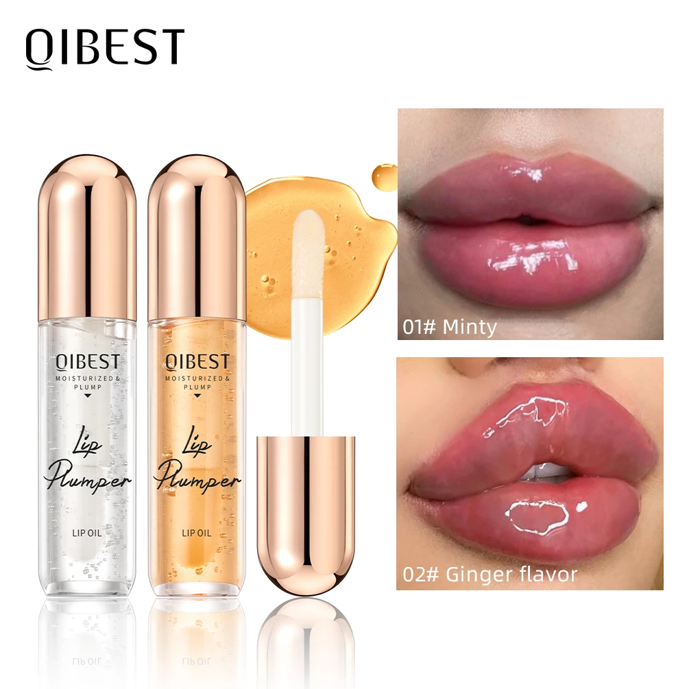 QIBEST Lasting Lip Plumper Oil Instant Volumising Enhancer Lip Serum Collagen Lip Volume Lipgloss Sexy Cosmetic Volume Increases