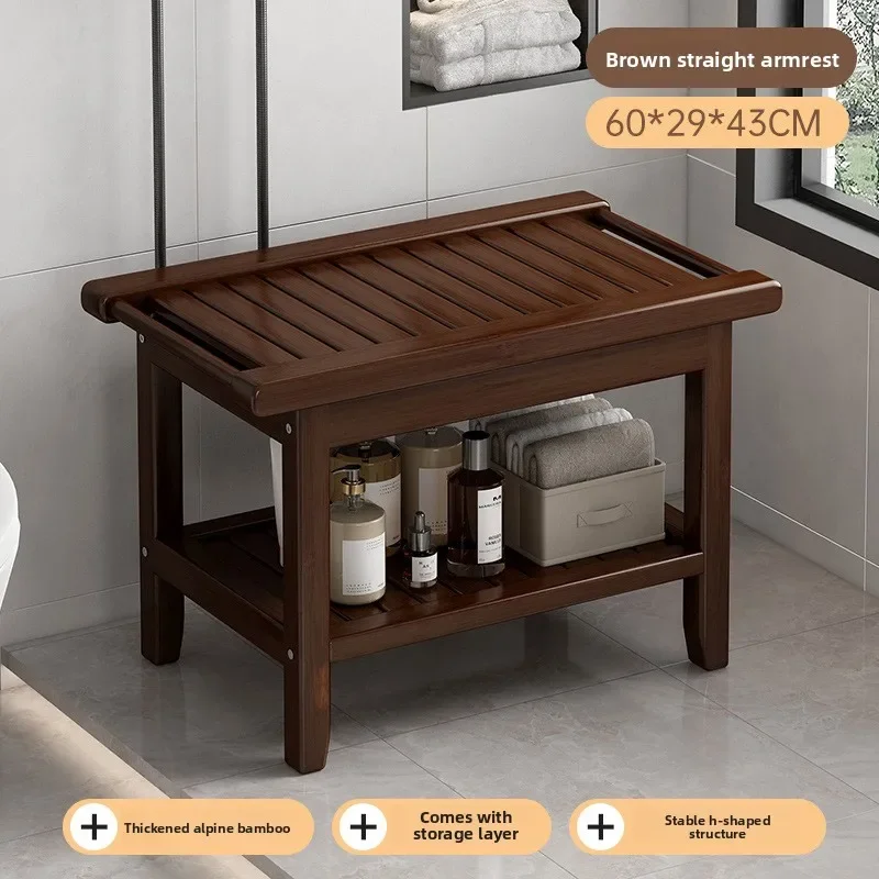 

New Model Nanzhu Bath Stool Multi-functional Household Multi-layer Low Stool Living Room Small Footstool Square Stool Factory