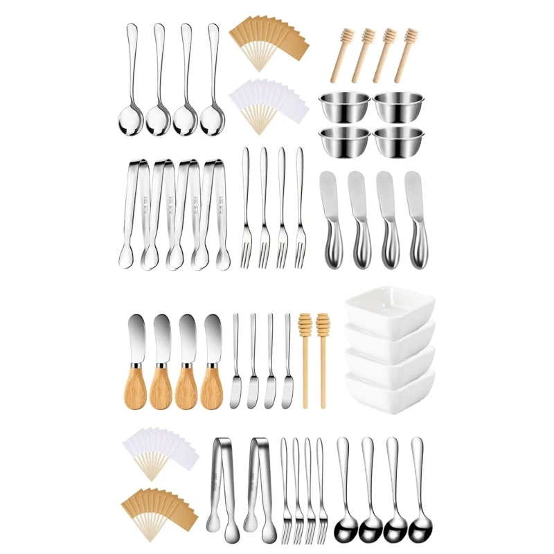 

44Pcs Dishwasher Friendly Dinnerware Set Sophisticated Dining Tablewares Set Practical Stainless Steel Silverware