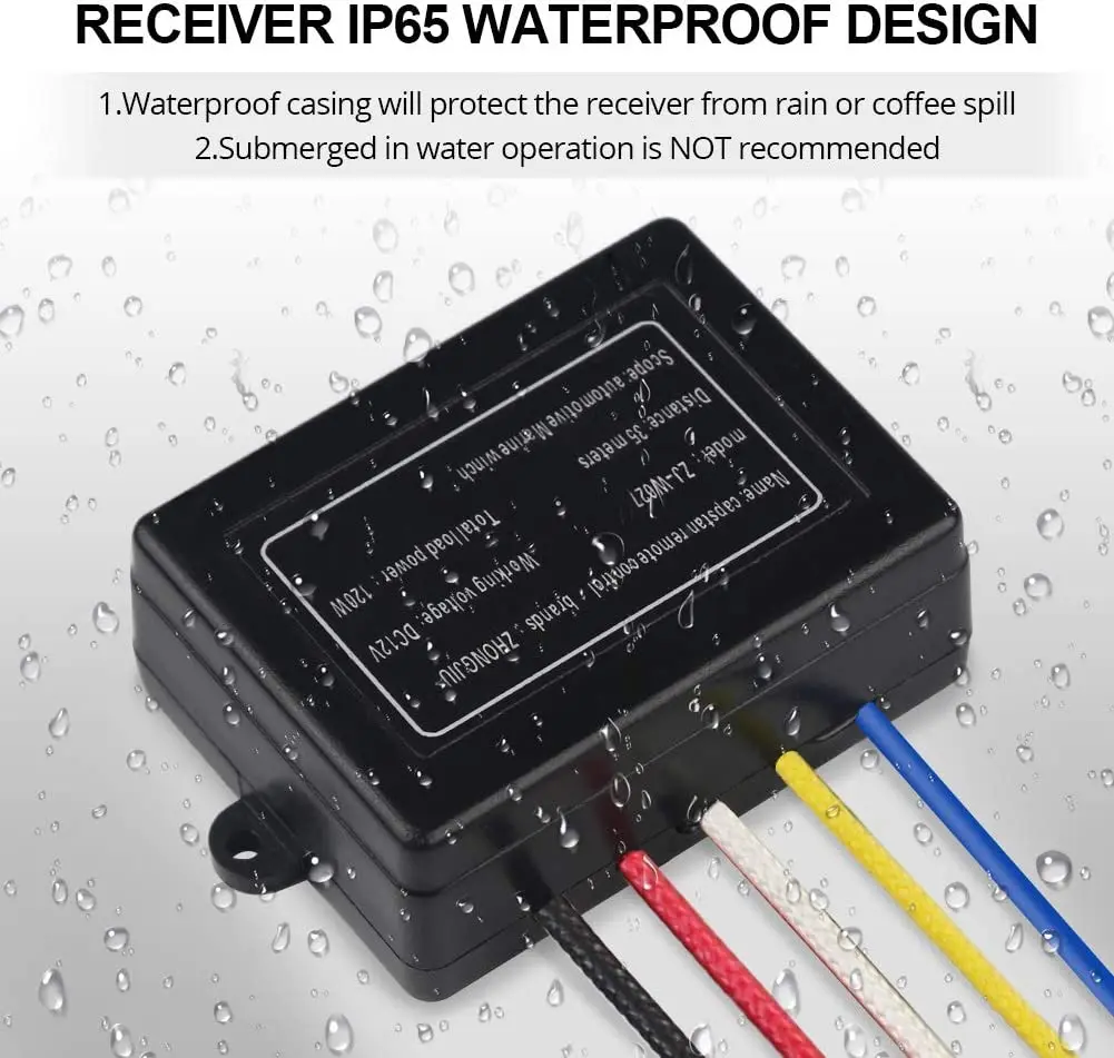 Gêmeo sem fio guincho kit de controle remoto, interruptor de recuperação para caminhão, jipe, veículo todo-o-terreno, off-road, 12V, 24V
