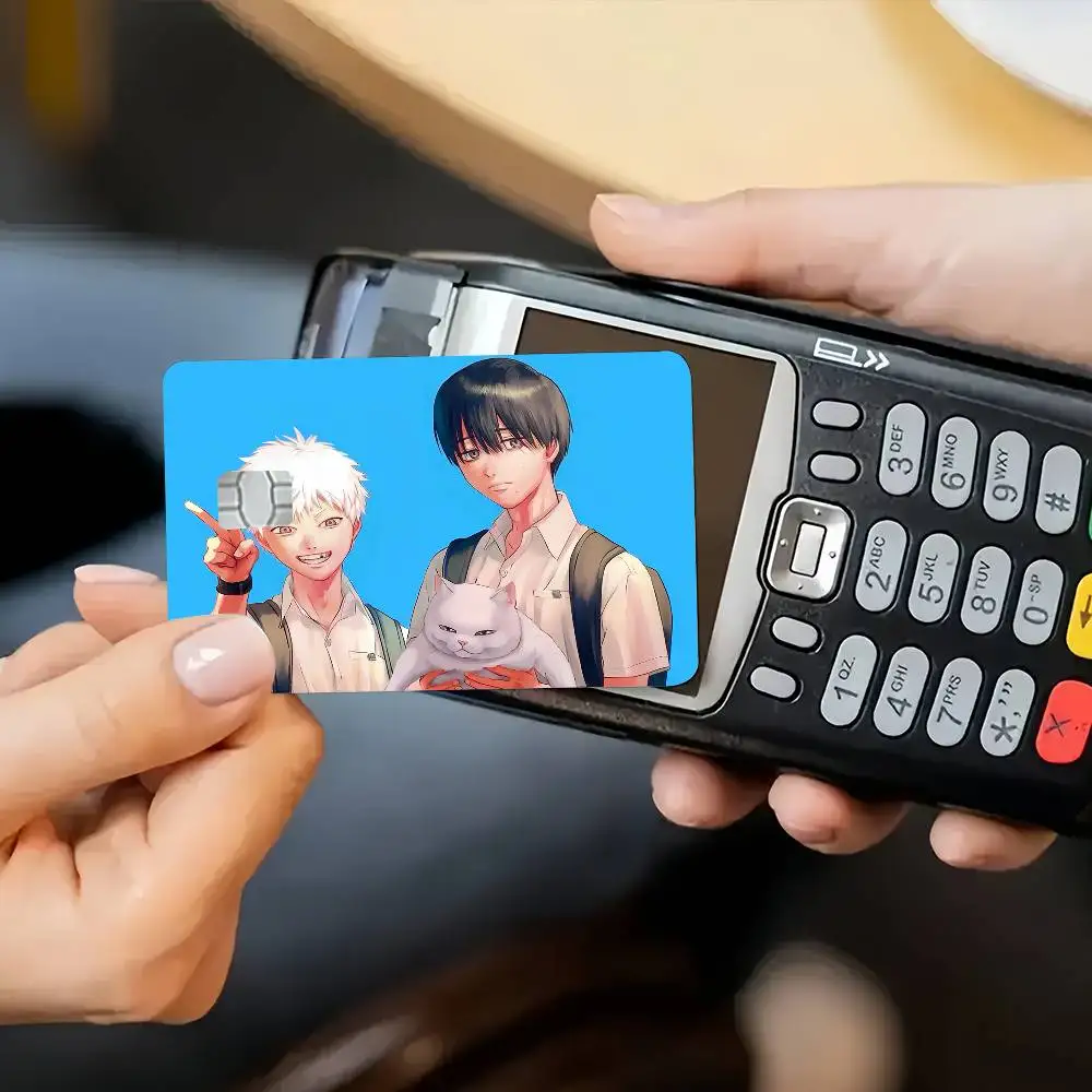 アニメ夏のH-ヒカルは死んだ防水フィルムスキンカバー4個クレジットカードステッカーデビットフロントデコレーション通勤パス