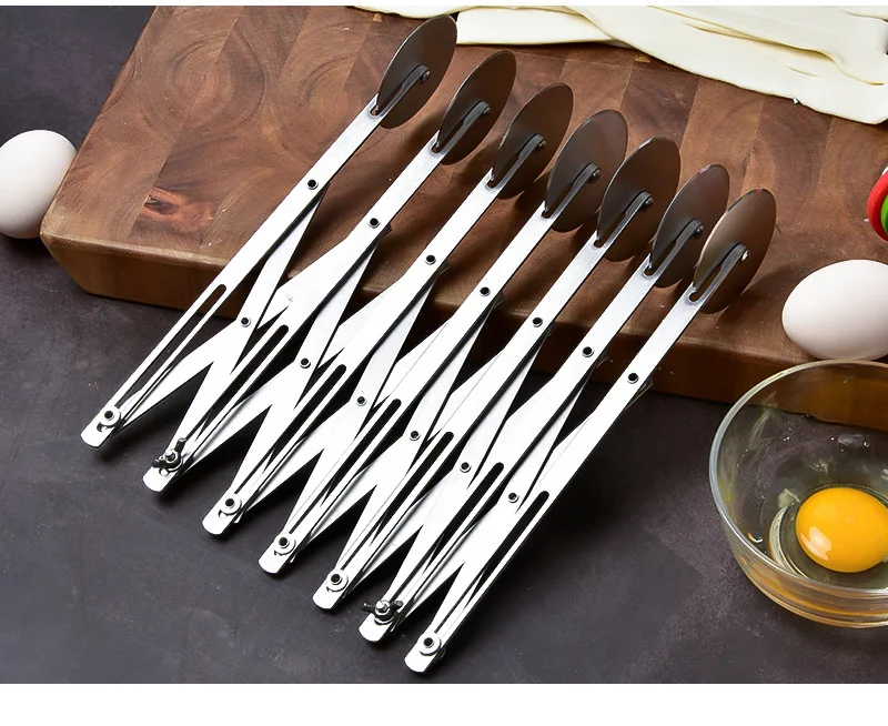3/5/7 Räder Cutter Teig Teiler Seite Pasta Messer Flexible Roller Klinge Pizza Gebäck Schäler Edelstahl Backformen Werkzeuge – Detail 1