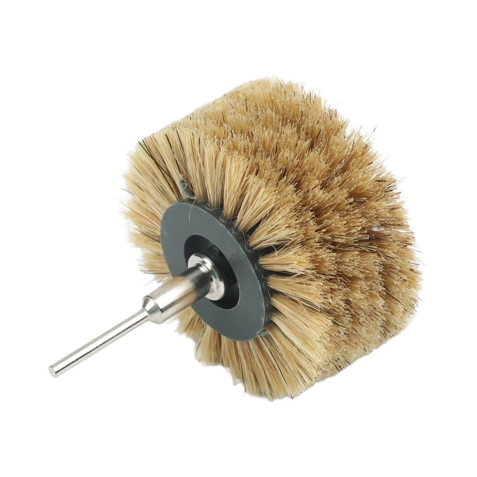 3pcs 60mm Polishing Brush Heads for Rotary Tool, Horse Hair & Sisal Filament for Metal Wood Jade Buffing, Fits 1.3mm 2.6mm Shaft