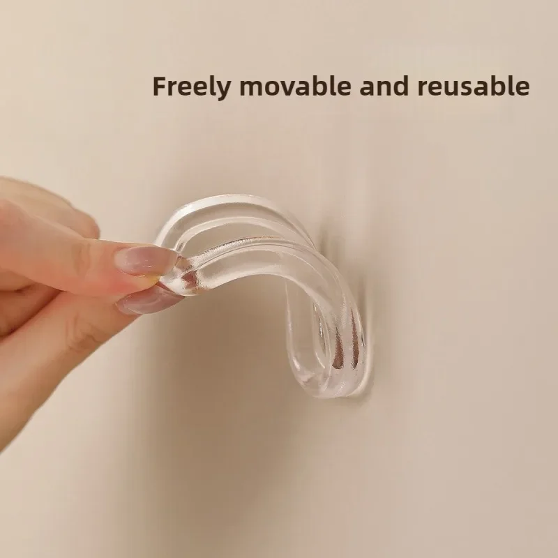 4 قطعة البلاستيك الشفاف لينة بولي Door خزانة المطبخ الزجاج انزلاق الباب درج مقبض ذاتية اللصق مقبض الباب الجرار