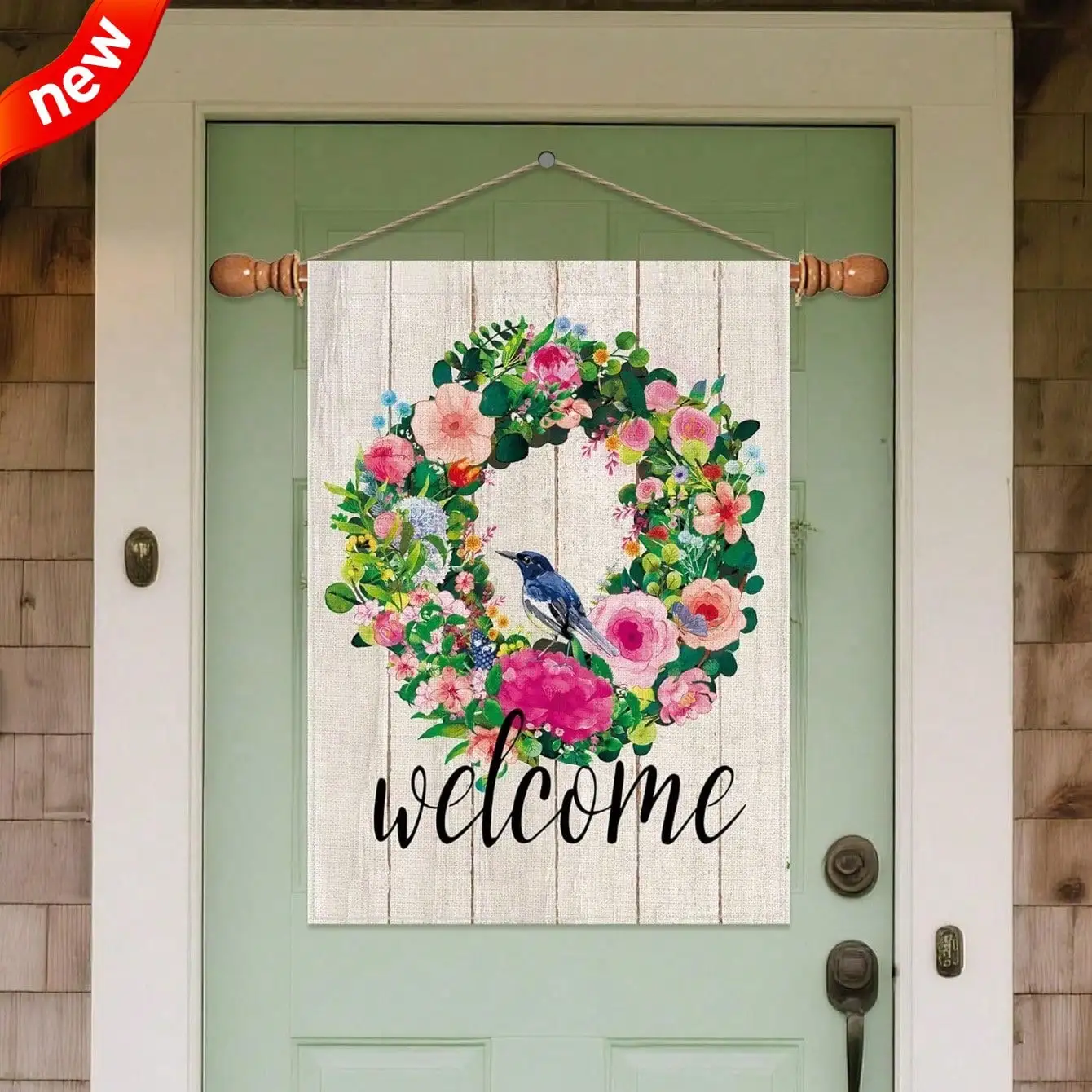 

Весенний цветочный садовый флаг, двусторонний, для улицы, для дома, для летнего декора веранды, патио, двора, на Пасху, День матери