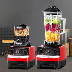 Liquidificador comercial resistente de 2000w, misturador de frutas, espremedor, processador de alimentos, smoothies de gelo, liquidificador de alta potência, triturador de suco, 220v