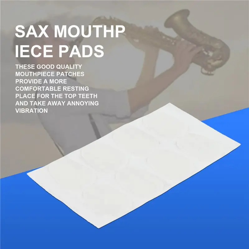 A89E-8Pcs Alto/Tenor Saxophone Sax Mouthpiece Patches Pads Cushions 0.8Mm---Translucent
