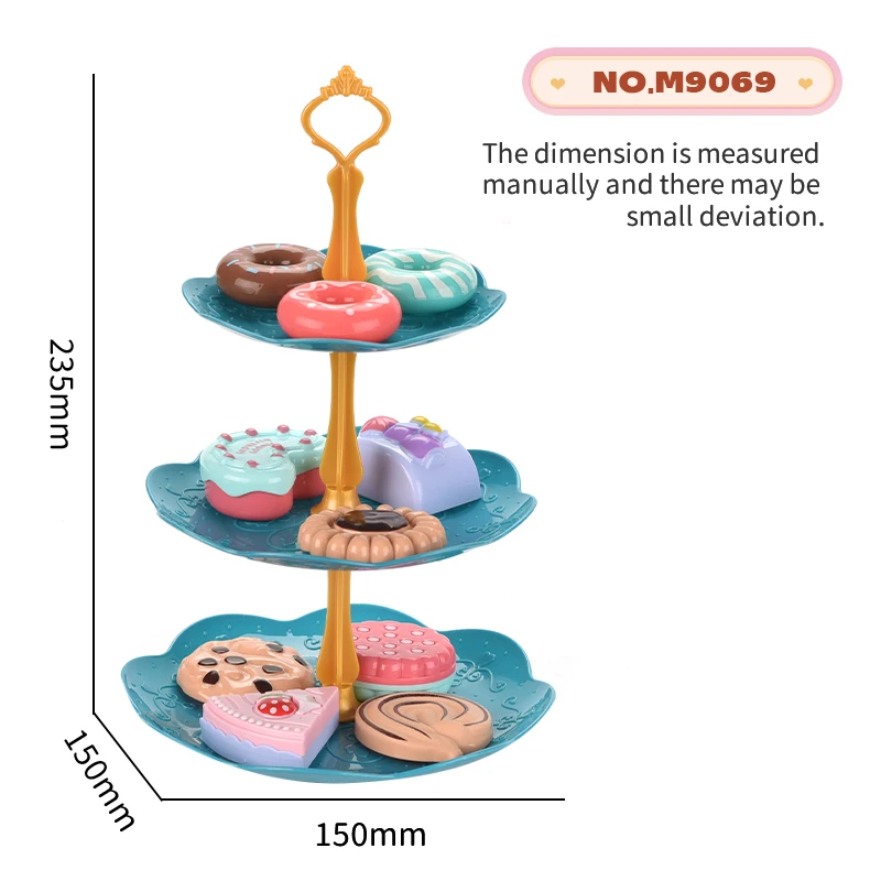 Service à thé de l'après-midi pour filles, avec sac à main et étui de transport, comprend des desserts et des gâteaux, parfait pour les 3 à 5 ans