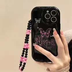 English Butterfly Phone Case For iPhone 14 Pro Max 15 11 12 13 Mini XR 6s 6 8 7 Plus X XS SE 2020 2022 Soft Silicone Cover