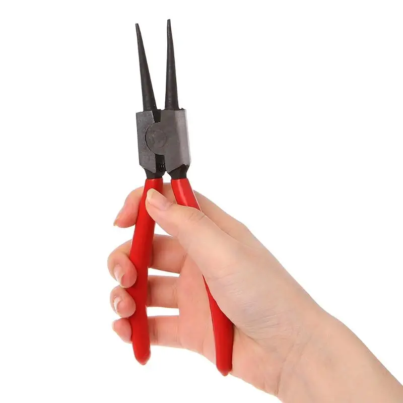 U4LA 7 Inch Circlip Plier Internal External Straight Curved Ring Handle