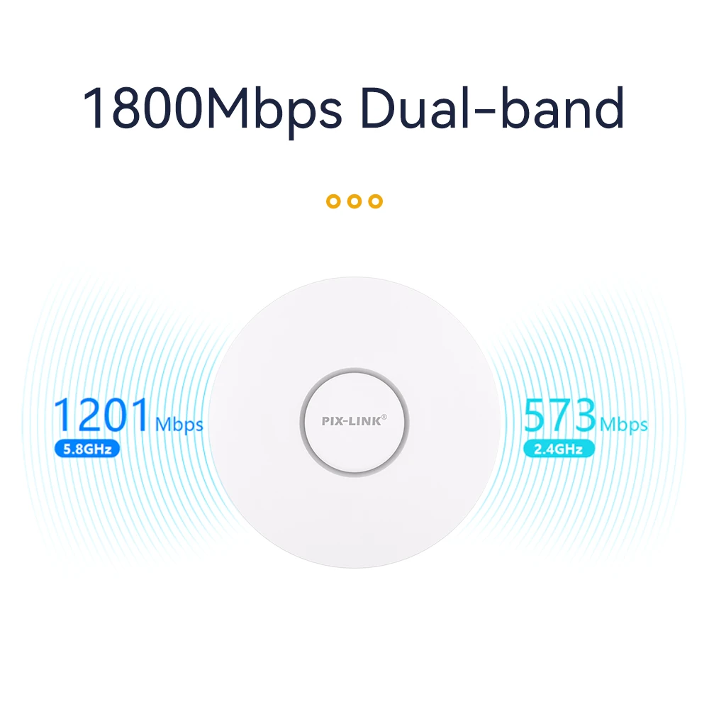 PIX-LINK CAP07 1800M Wireless AP WiFi 6 Dual-Band แผงจุดเข้าใช้งานเพดาน POE 802.11ax Gigabit สําหรับโรงแรมและอพาร์ทเมนท์
