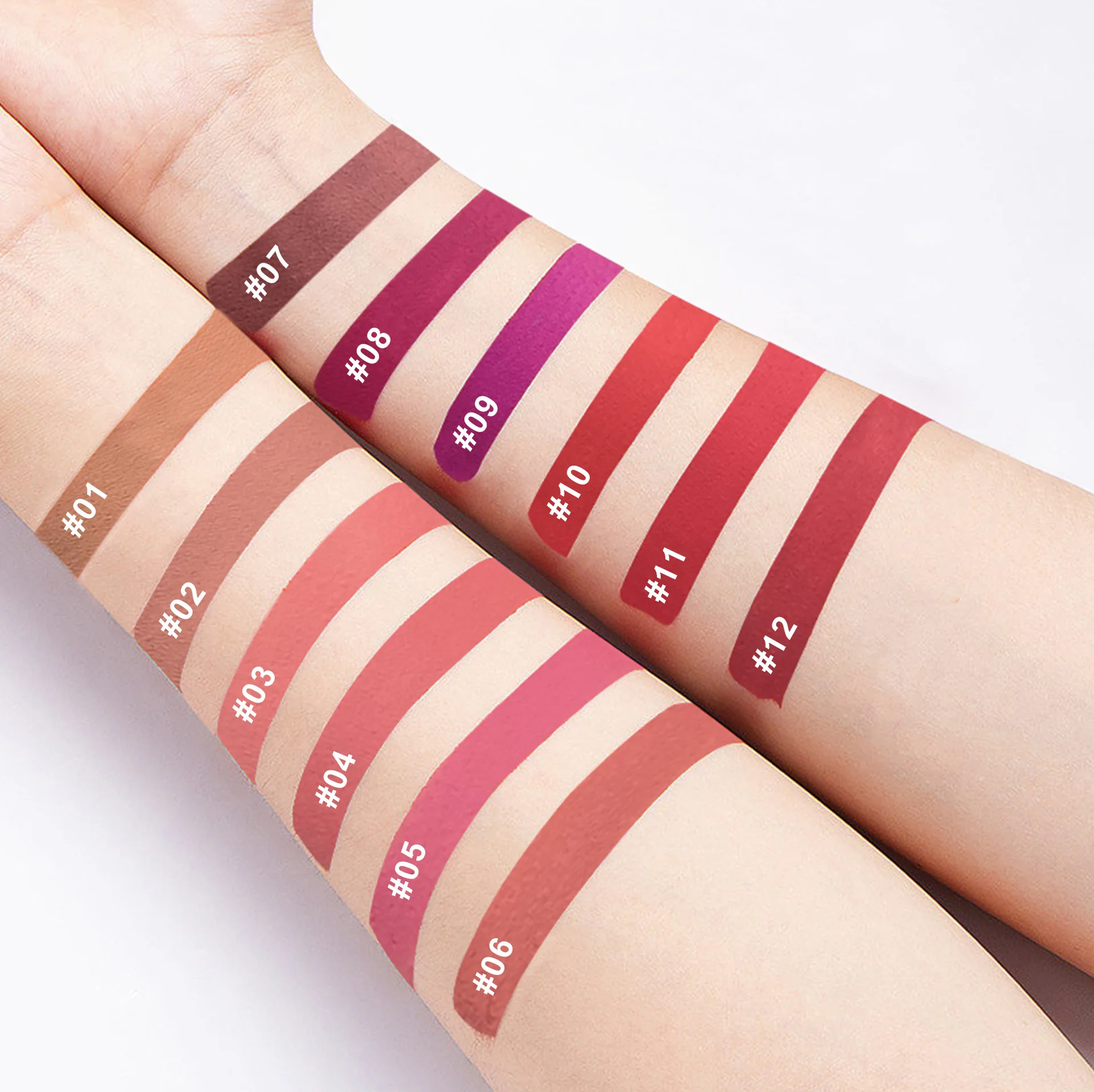 12 Colors Matte Lip Gloss Sexy Red Pink Nude Liquid Lipstick Long Lasting Lip Tint Waterproof Lip Ink Make Up Cosmetics