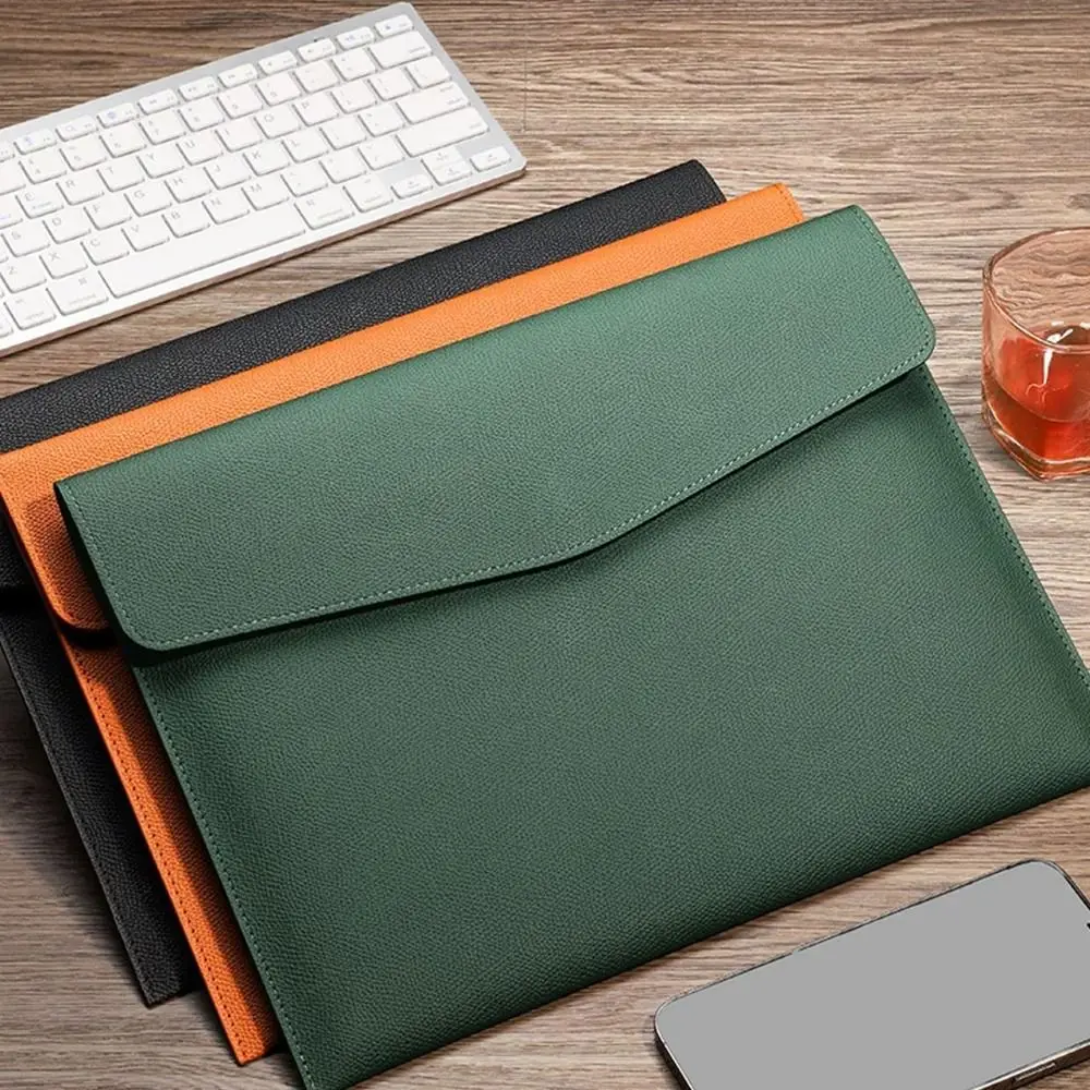 

Ручная сумка для хранения файлов формата А4, большая вместимость с магнитной пряжкой, деловой портфель, изысканная однотонная ручная сумка для ноутбука